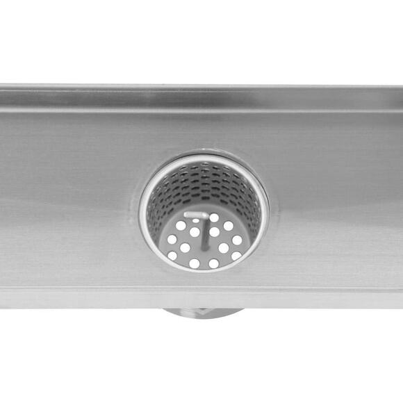 Designline 28 in. Stainless Steel Shower Linear Drain Square Grate - Picture 6 of 8